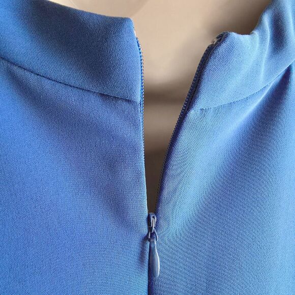 CHICO'S Royal Blue Choker Bell Sleeve Top M - Picture 7 of 11